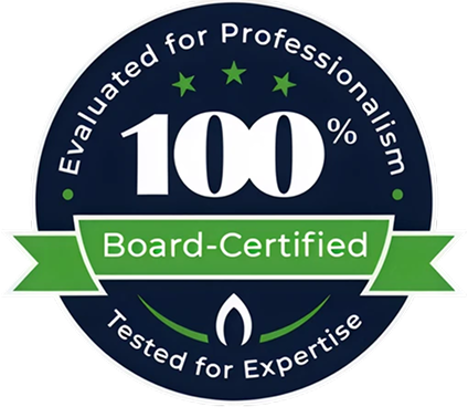 100% board-certified seal